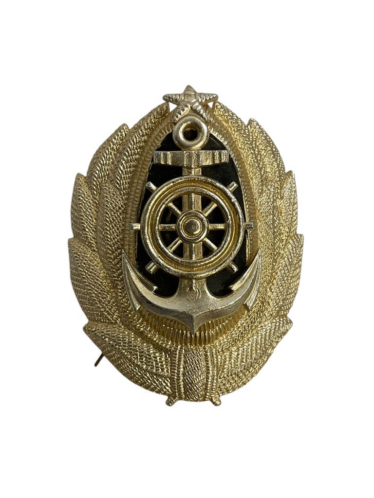 Russian Soviet Navy River Fleet Officers Cap Badge Russian Soviet Navy River Fleet Officers Cap Badge