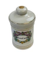 Apothecary Jar Band-Aid Porcelain with Gold Trim