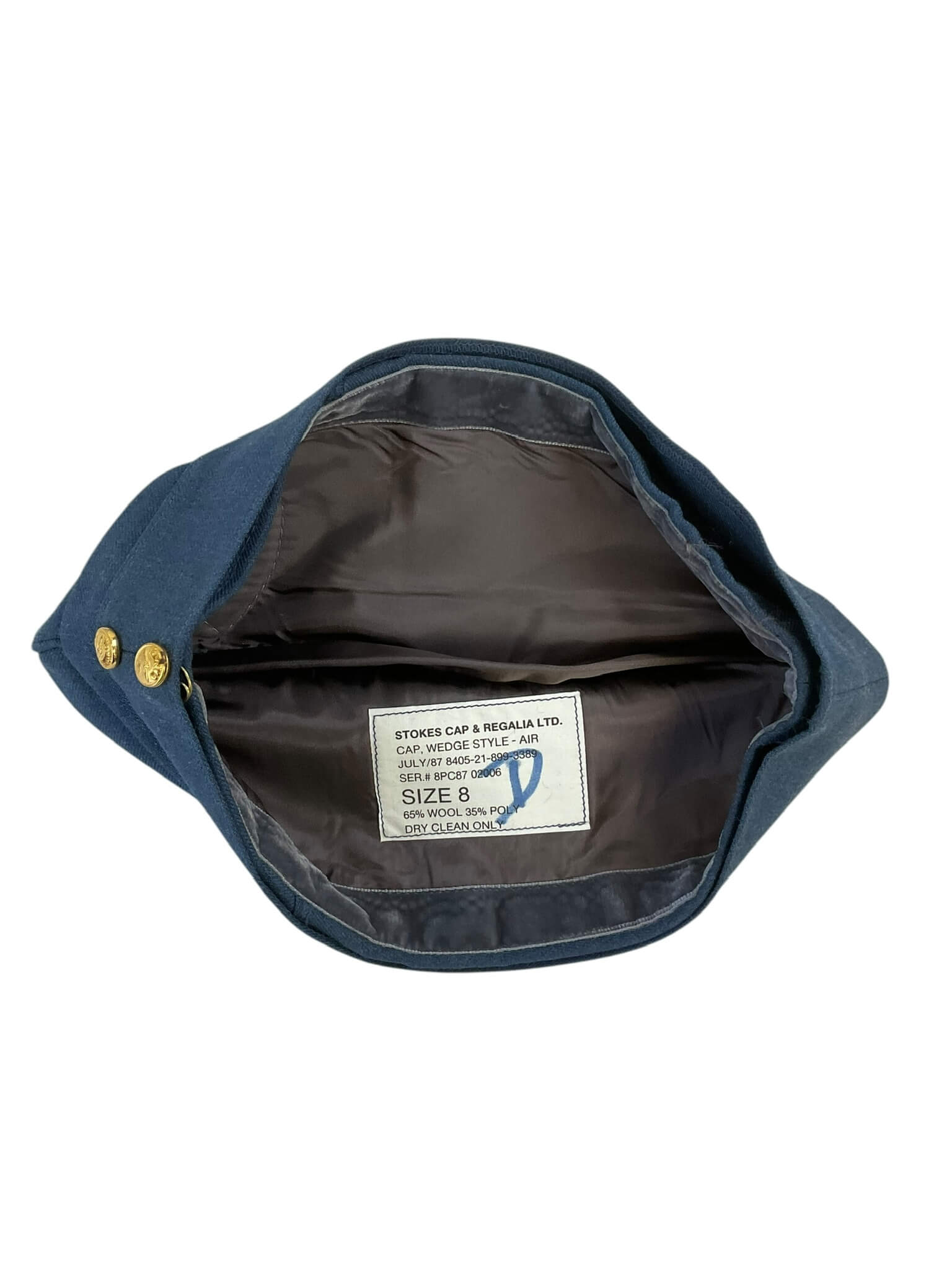 Canadian RCAF Administration Officers Wedge Cap and Insignia Size 8 Canadian RCAF Administration Officers Wedge Cap and Insignia Size 8