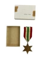 WW2 Canadian Italy Star Medal Full Size In Box