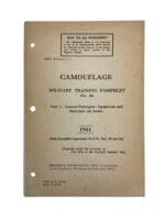 WW2 Canadian Camouflage Military Training Pamphlet No 46 Part 1 General Principles 1941 Used Softcover Reference Manual