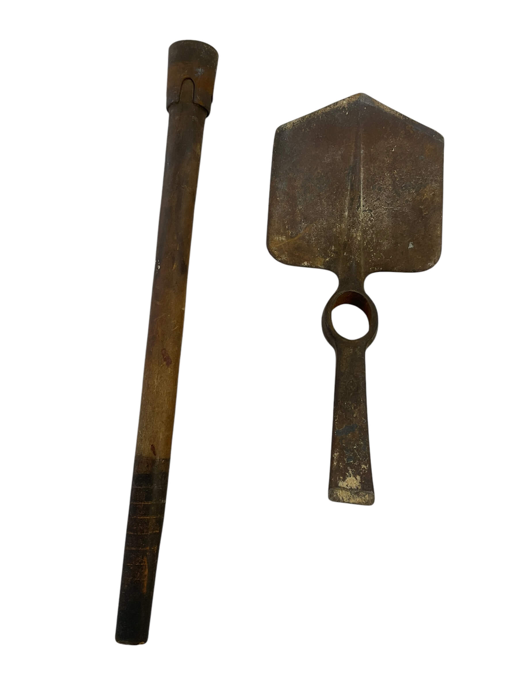 WW2 British Canadian 1943 Dated Entrenching Tool & Wood Handle WW2 British Canadian 1943 Dated Entrenching Tool & Wood Handle