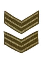 WW2 British Army Sergeant Rank Insignia Pair
