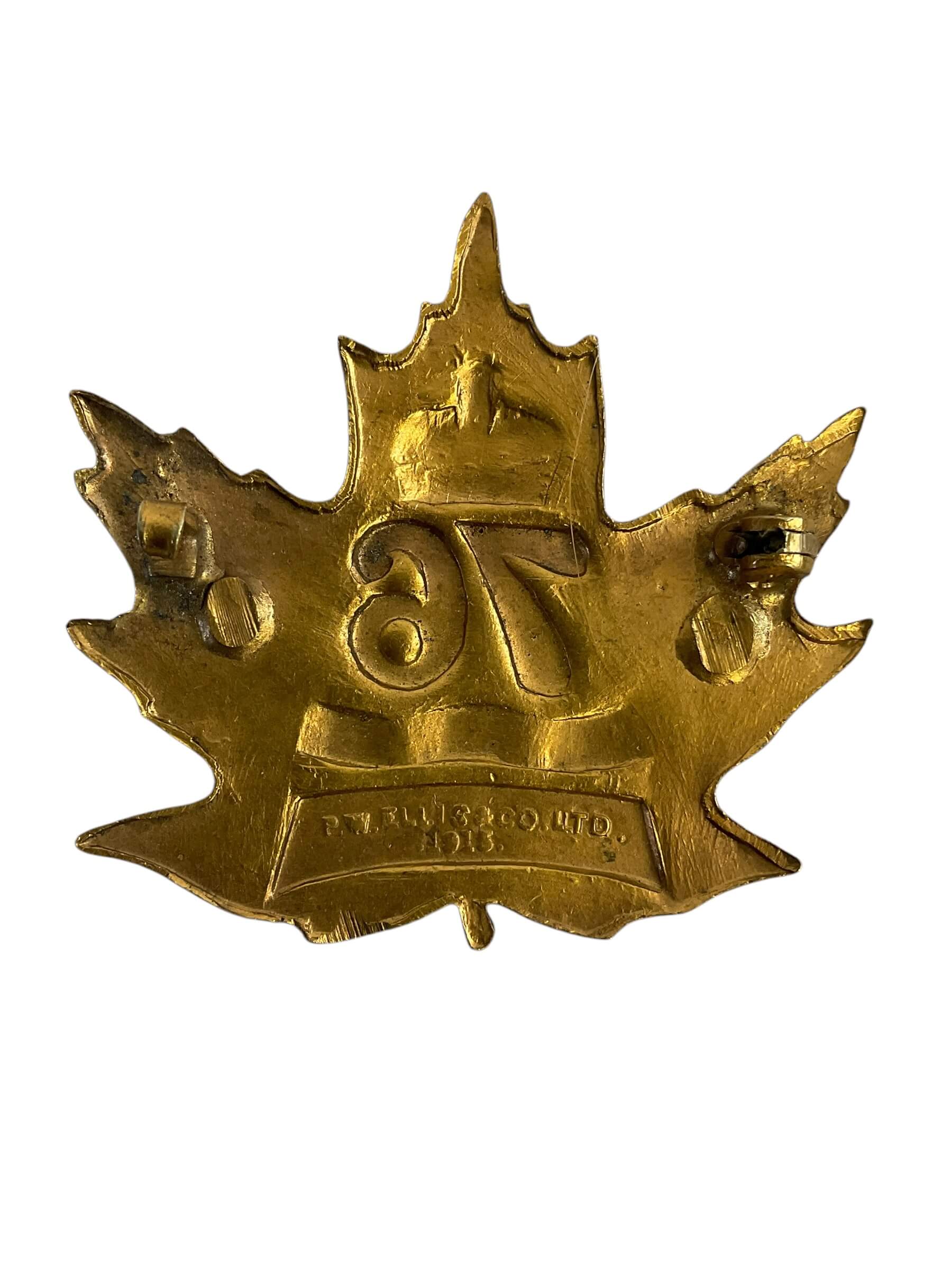 WW1 Canadian CEF 76th Battalion Cap Badge WW1 Canadian CEF 76th Battalion Cap Badge