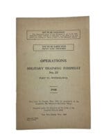WW2 Canadian Operations Military Training Pamphlet No 23 Part 6 Withdrawal 1940 Used Softcover Reference Manual