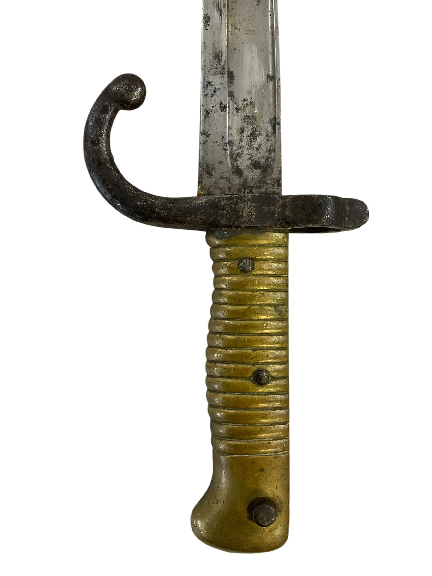 French Army M1866 Chassepot Sword Bayonet With Scabbard French Army M1866 Chassepot Sword Bayonet With Scabbard