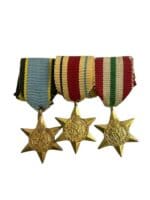 WW2 Canadian British Miniature Medical Group Times 3 Campaign Stars