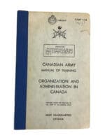 Canadian Army Manual of Training Organization and Administration in Canada Used Softcover Reference Book