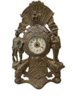 WW1 Canadian Brass Patriotic Mantel Clock