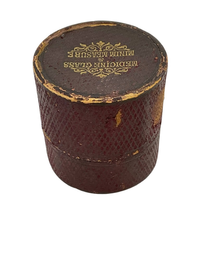 Medicine Glass and Minim Measure Set in Brown Transit Case Medicine Glass and Minim Measure Set in Brown Transit Case