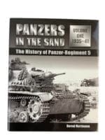 WW2 German Panzers in the Sand Vol 1 1935 to 41 History of the Panzer Regiment 5 Used Hardcover Reference Book