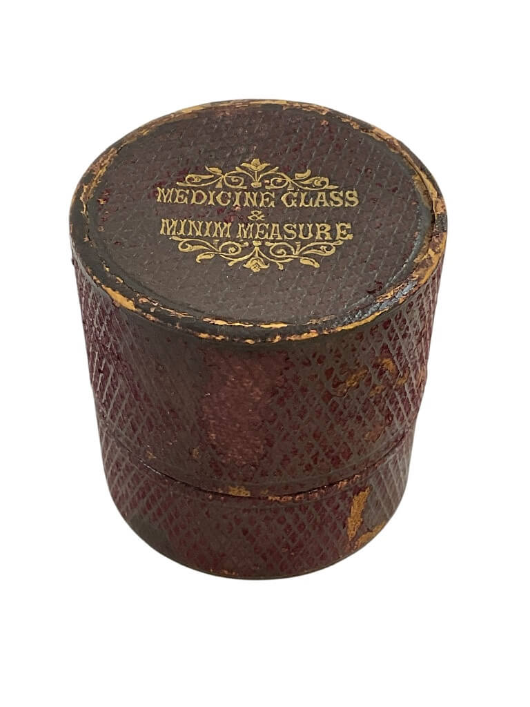 Medicine Glass and Minim Measure Set in Brown Transit Case Medicine Glass and Minim Measure Set in Brown Transit Case