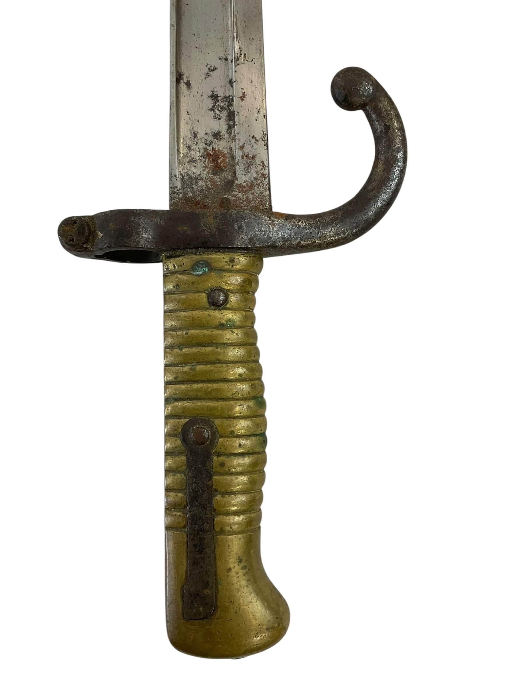 French Army M1866 Chassepot Sword Bayonet With Scabbard French Army M1866 Chassepot Sword Bayonet With Scabbard