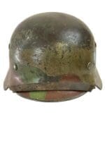 WW2 German M35 SD Single Decal Camouflage Named Steel Helmet SE62 Lot #3549
