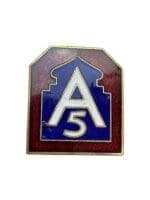 US Army DUI Distinctive Uniform Insignia 5th Army North Badge Pin