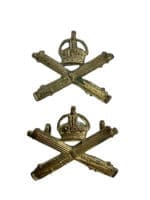 WW1 British BEF Machine Gun Corps Officers Collars Insignia Pair