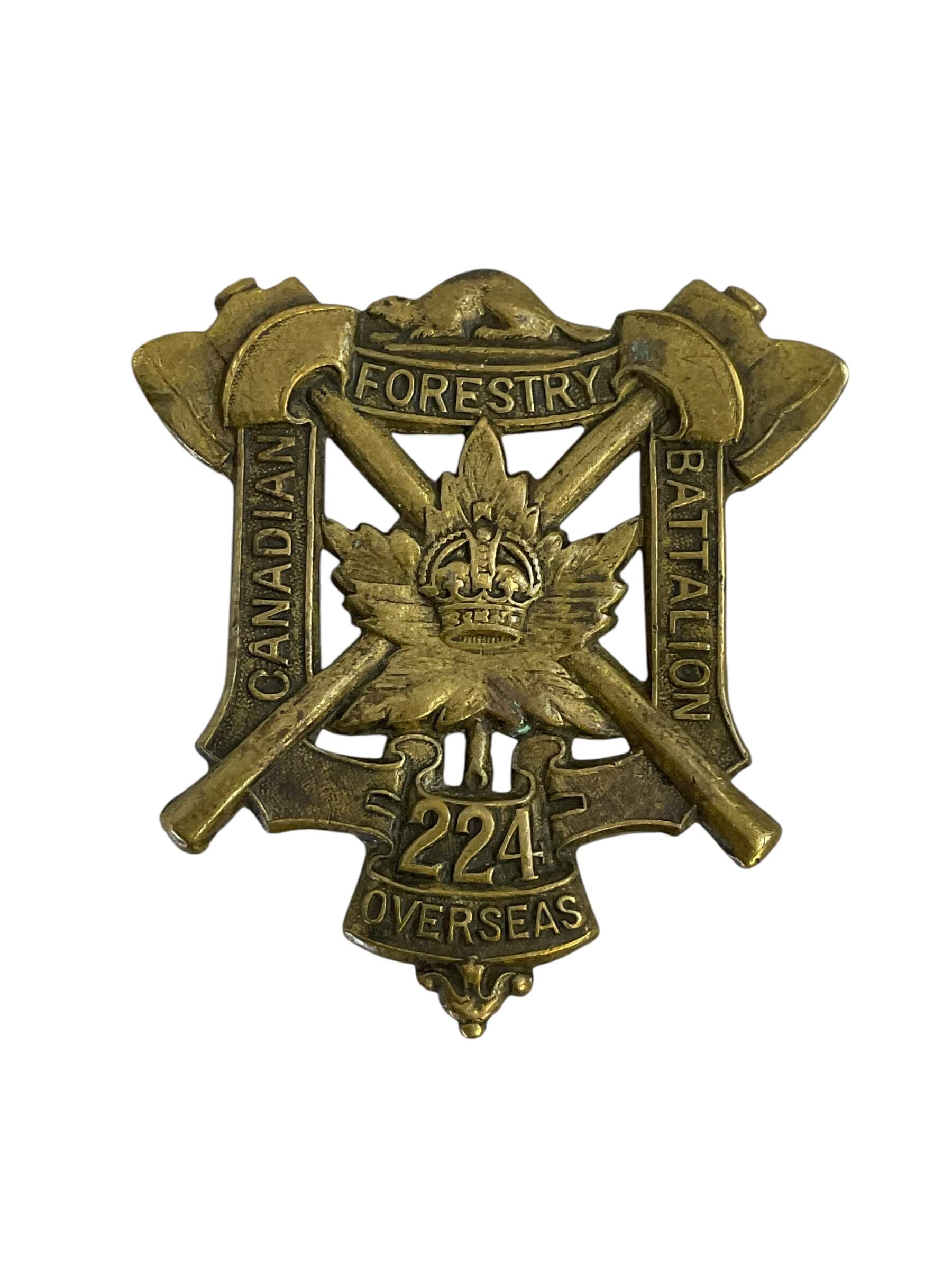 WW1 Canadian CEF 224 Battalion Cap Badge WW1 Canadian CEF 224 Battalion Cap Badge