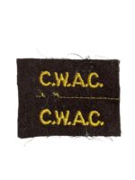 WW2 Canadian CWAC Women’s Army Corps Shoulder Titles Insignia Pair WW2 Canadian CWAC Women’s Army Corps Shoulder Titles Insignia Pair