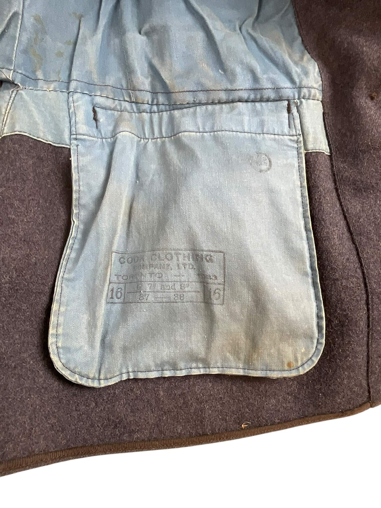 WW2 Canadian RCAF Officers Battle Dress Jacket With Trousers WW2 Canadian RCAF Officers Battle Dress Jacket With Trousers