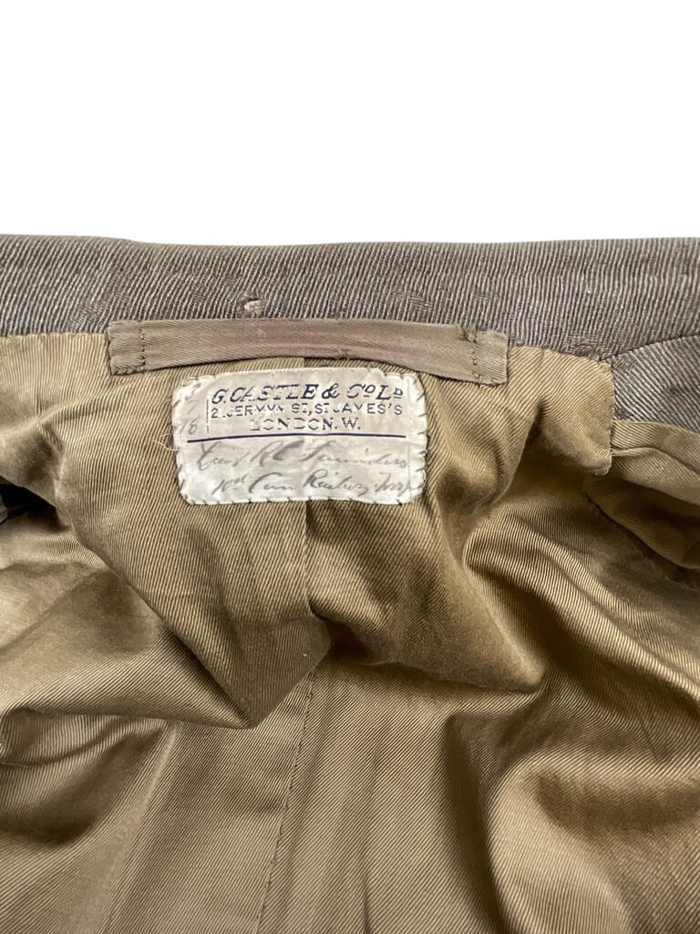 WW1 Canadian CEF 10th Railway Troops Officers Named Uniform Grouping With Div Patches WW1 Canadian CEF 10th Railway Troops Officers Named Uniform Grouping With Div Patches