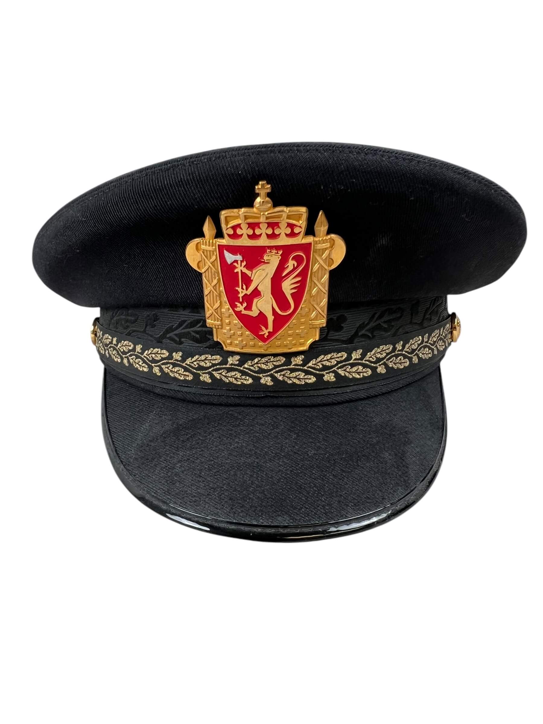 Norwegian Police Peak Cap Hat With Badge Size 59 Norwegian Police Peak Cap Hat With Badge Size 59