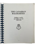 WW2 The Canadian Raleighites Raleigh Ordinary Seaman and Officers At War Used Softcover Reference Book