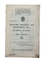 WW2 Canadian Infantry Training Supplement No 3 Design and Layout Field Defences 1941 Used Softcover Reference Book