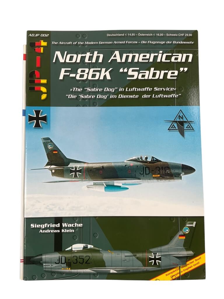 North American F-86K "Sabre" AirDOC ADJP 002 Aircraft of the Modern German Air Forces New Softcover Reference Book North American F-86K "Sabre" AirDOC ADJP 002 Aircraft of the Modern German Air Forces New Softcover Reference Book