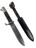 WW2 German Hitler Youth Knife With Scabbard Maker M7-51