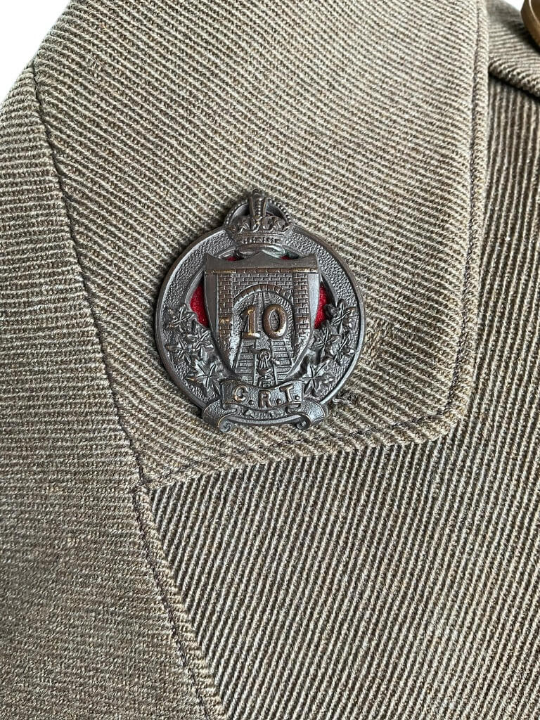 WW1 Canadian CEF 10th Railway Troops Officers Named Uniform Grouping With Div Patches WW1 Canadian CEF 10th Railway Troops Officers Named Uniform Grouping With Div Patches