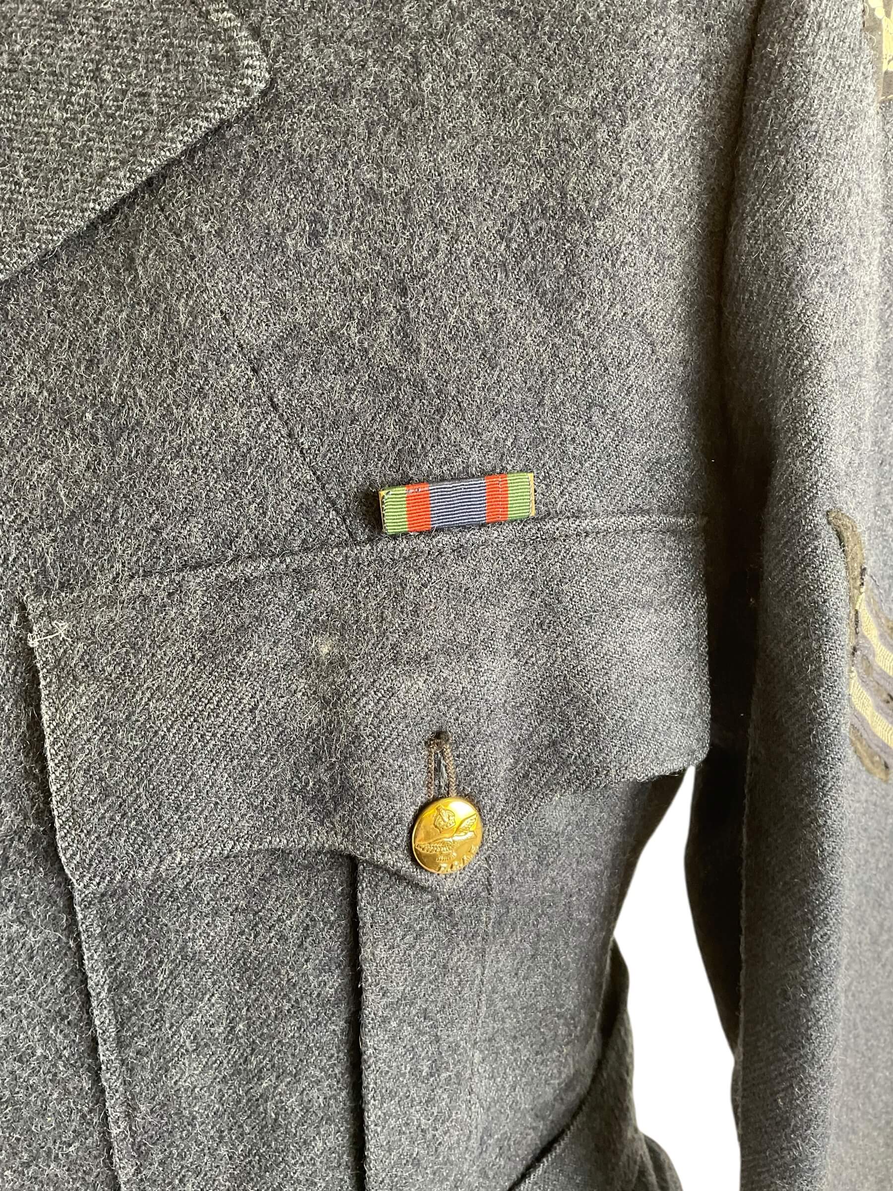 WW2 Canadian RCAF Corporals Tunic Named 1942 Dated WW2 Canadian RCAF Corporals Tunic Named 1942 Dated