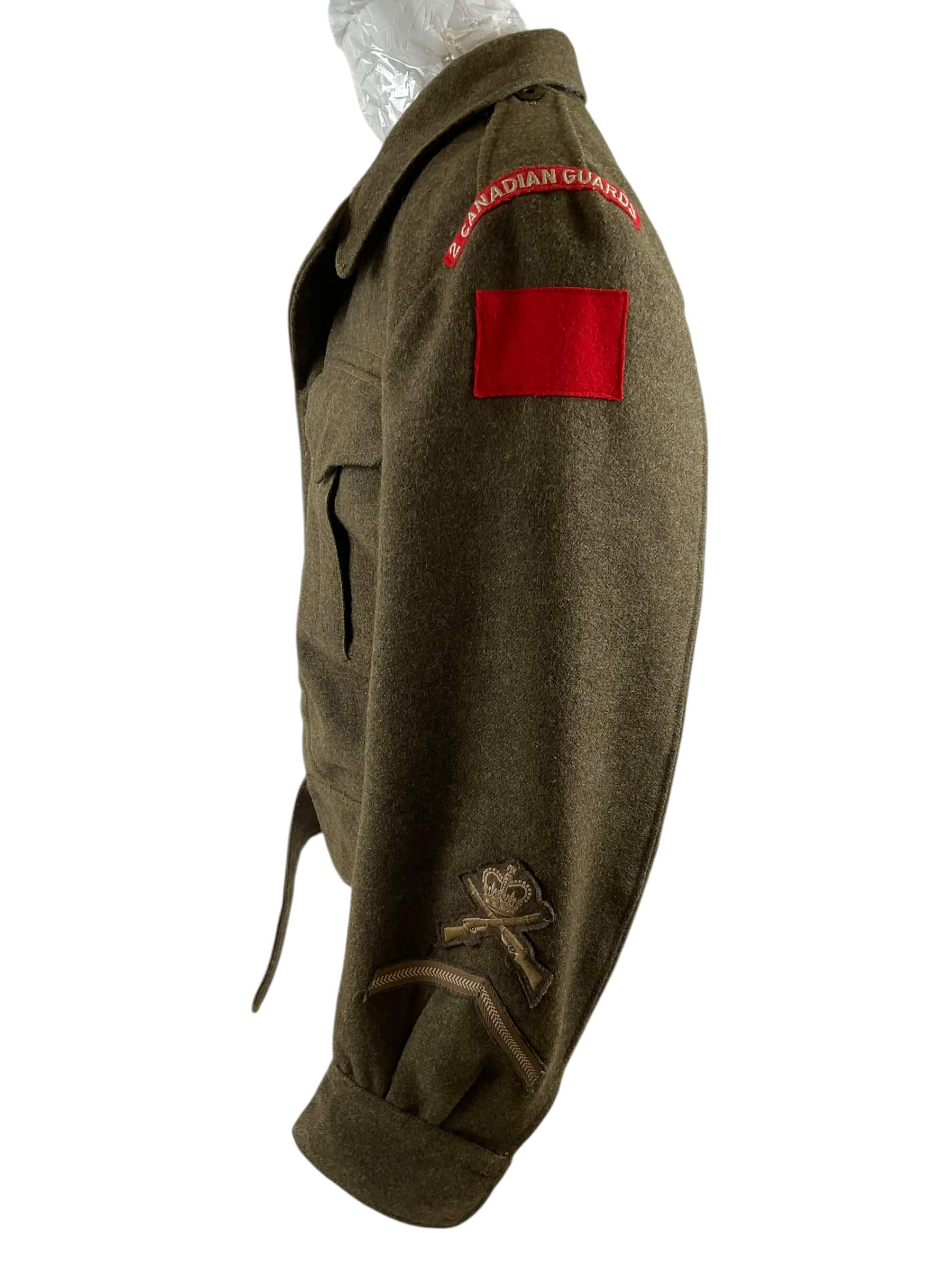 Canadian Guards Battle Dress Jacket Named Size 7 Canadian Guards Battle Dress Jacket Named Size 7