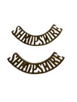 WW1 British BEF Shropshire Shoulder Titles Insignia Pair