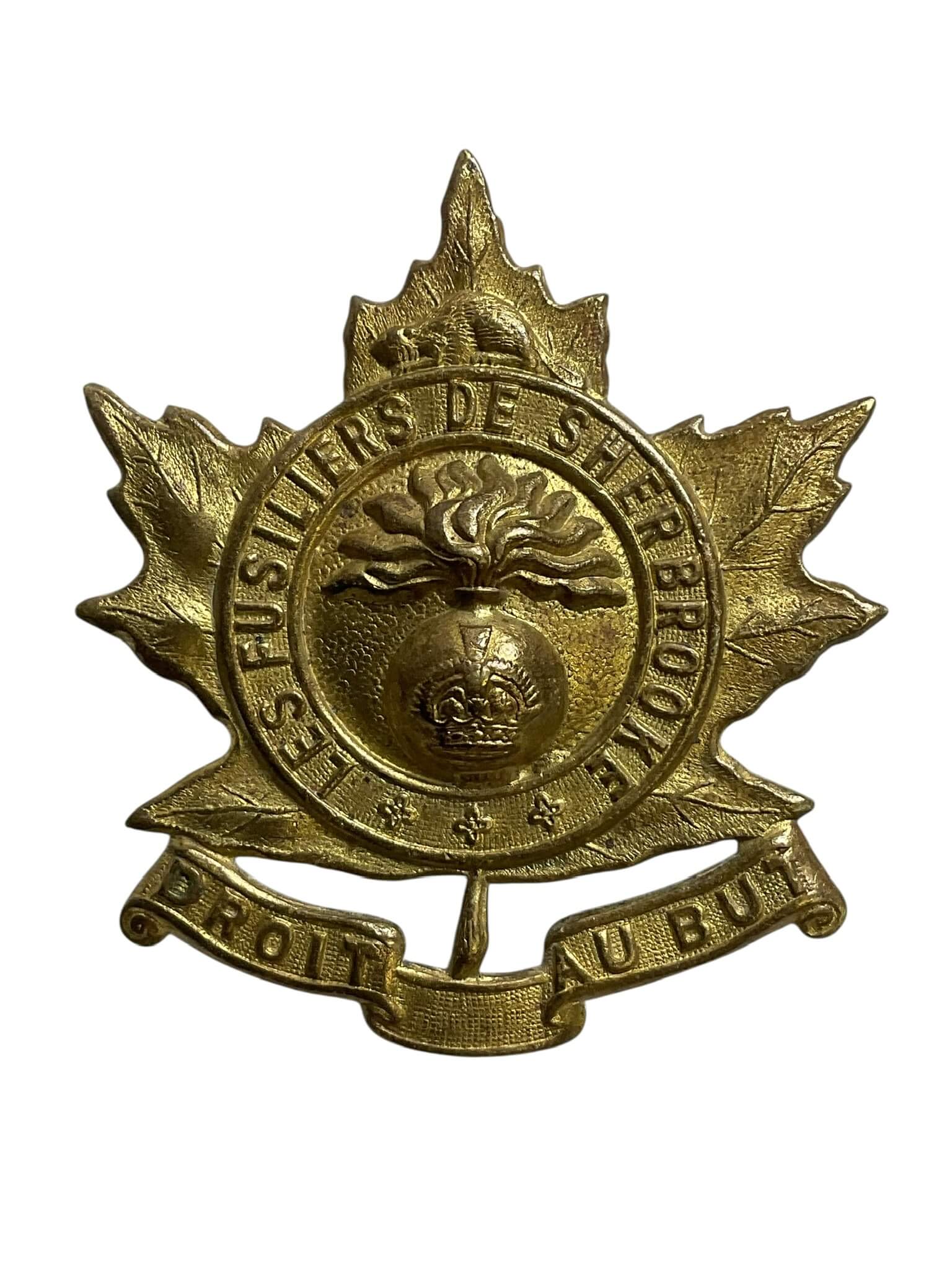 WW2 Canadian Les Fusiliers De Sherbrooke Regiment Cap Badge WW2 Canadian Les Fusiliers De Sherbrooke Regiment Cap Badge