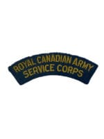 WW2 Royal Canadian Army Service Corps Shoulder Title Insignia Single