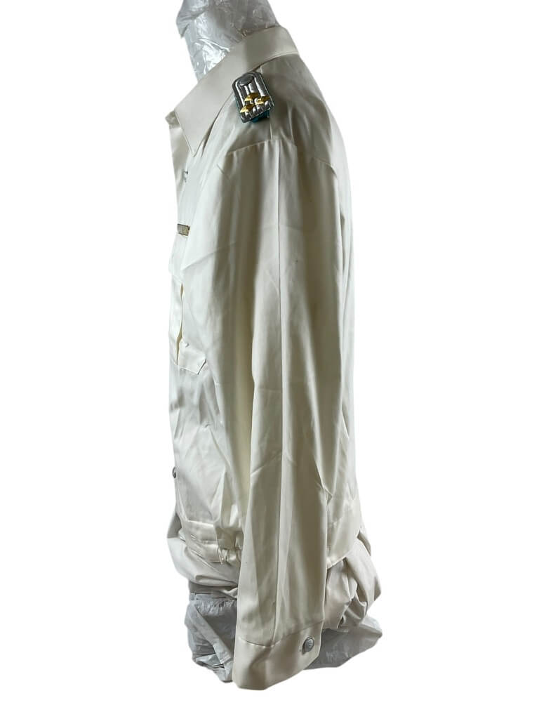 East German Air Force Officers White Summer Dress Shirt East German Air Force Officers White Summer Dress Shirt