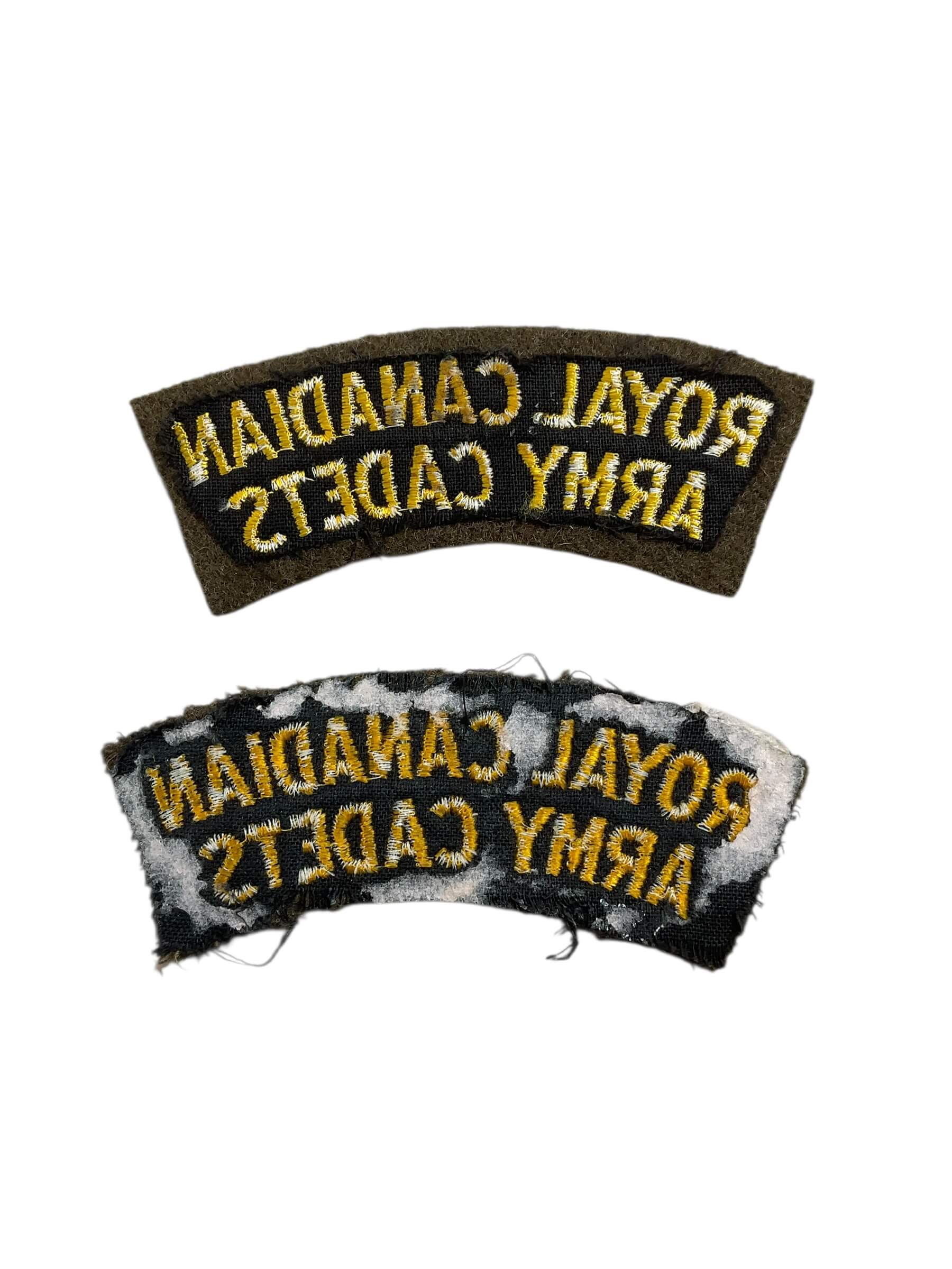 Royal Canadian Army Cadets Shoulder Titles Insignia Pair Royal Canadian Army Cadets Shoulder Titles Insignia Pair
