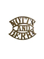 WW1 British BEF Notts and Derby Shoulder Title Insignia Single