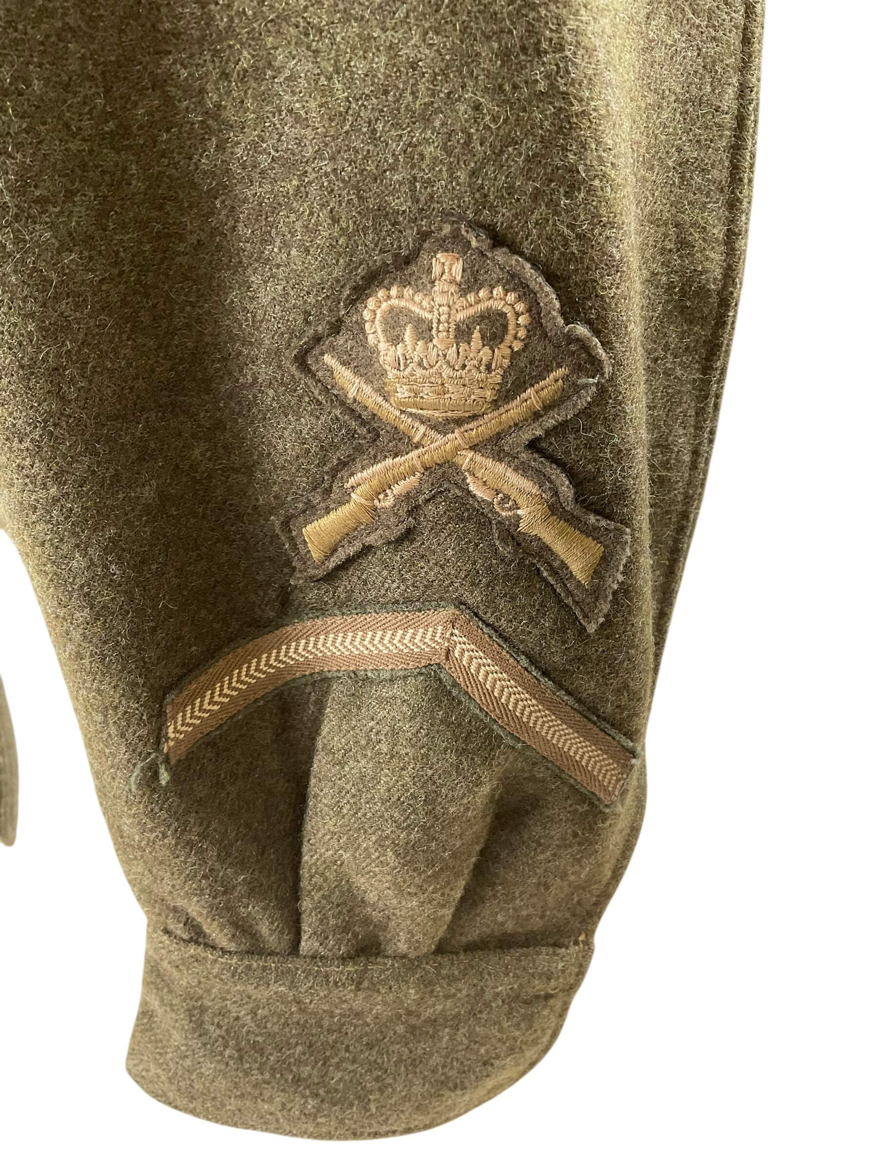 Canadian Guards Battle Dress Jacket Named Size 7 Canadian Guards Battle Dress Jacket Named Size 7