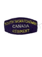 WW2 Canadian South Saskatchewan Regiment of Canada Shoulder Title Insignia Single