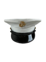 US USMC White Top Visor Hat Size 7 3/8 US USMC White Top Visor Hat Size 7 3/8