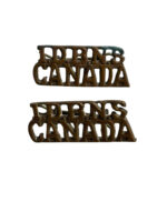 WW1 Canadian CEF 1st Depot Battalion Nova Scotia Shoulder Titles Insignia Pair