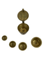 Brass Nested Apothecary Cup-Weight Set With Case Brass Nested Apothecary Cup-Weight Set With Case