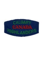 WW2 Canadian Calgary Highlanders of Canada Shoulder Title Insignia Single