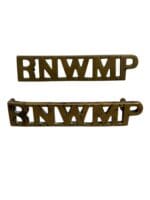Royal North West Mounted Police RNWMP Shoulder Titles Insignia Pair Royal North West Mounted Police RNWMP Shoulder Titles Insignia Pair