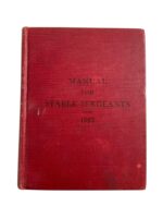 WW1 US AEF Manual For Stable Sergeants 1917 Used Hardcover Reference Book