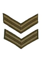 WW2 Canadian Army Corporal Rank Shoulder Titles Insignia Pair