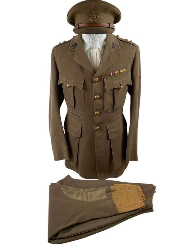 WW1 Canadian CEF 10th Railway Troops Officers Named Uniform Grouping With Div Patches WW1 Canadian CEF 10th Railway Troops Officers Named Uniform Grouping With Div Patches