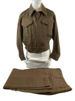 WW2 1st Canadian Army Battle Dress Jacket Size 9 With Trousers Size 6