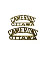 WW2 Canadian Cameron Highlanders of Ottawa Brass Shoulder Titles Insignia Pair WW2 Canadian Cameron Highlanders of Ottawa Brass Shoulder Titles Insignia Pair